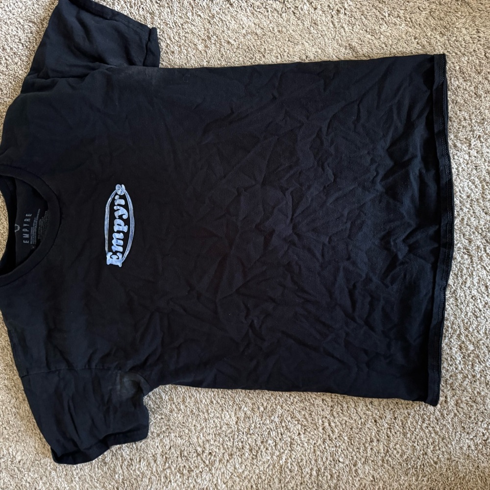 Empyre Black T-Shirt with Blue Logo mens medium
